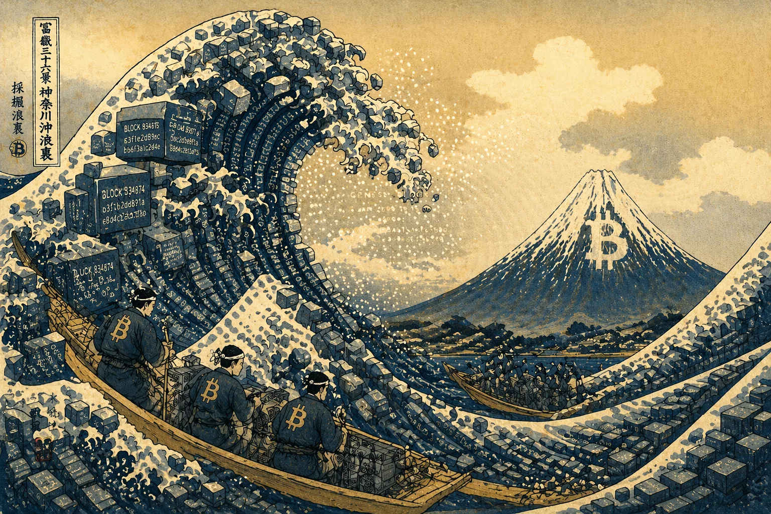 富嶽三十六景・採掘浪裏 by 猫丸